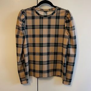 Ann Taylor Factory Plaid Blouse